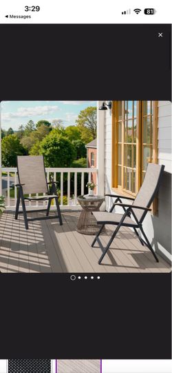 Adjustable Aluminum Outdoor Folding Dining Chairs (Set of 2)