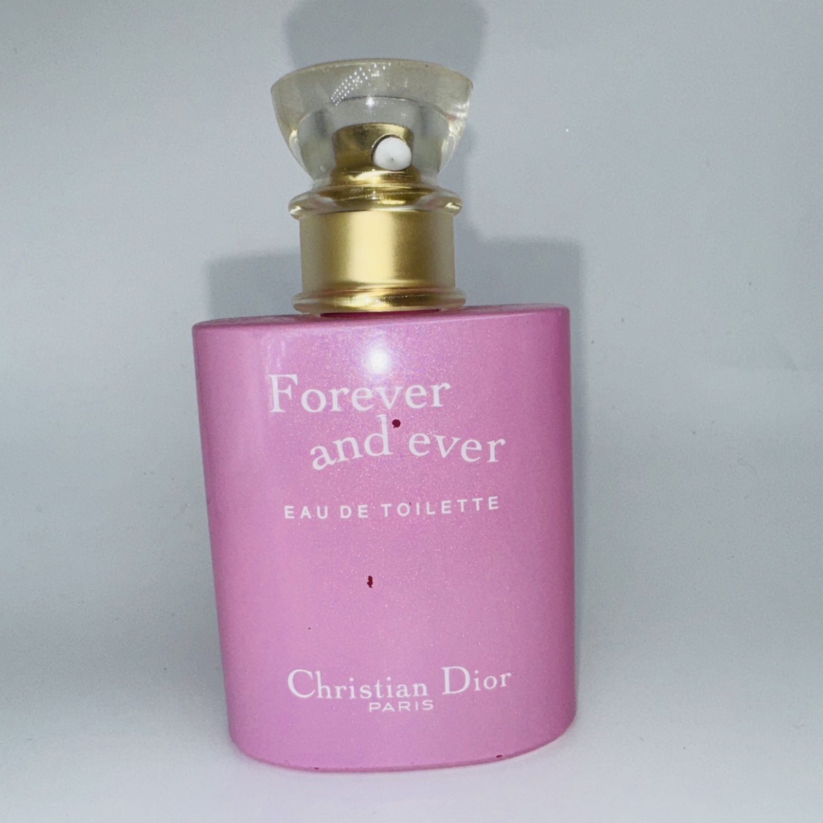 RARE PINK Europe BOTTLE Christian Dior Forever And Ever EDT Perfume 1.7 Oz 50 ml  This is pre-owned and was used.  View pictures for the fill line. Ab