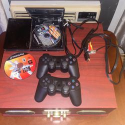 PS2 + Games + Controllers And Wires
