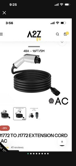 EV J1772 16 Foot Extension Cord
