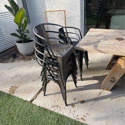 Metal chairs
