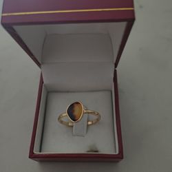 A Gold Plated Size 8 Ring