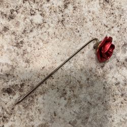 Jay Stick Red Rose Pin 