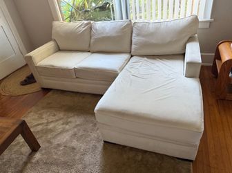 Pottery Barn White Pearce Sofa Sectional w/ Right Chaise