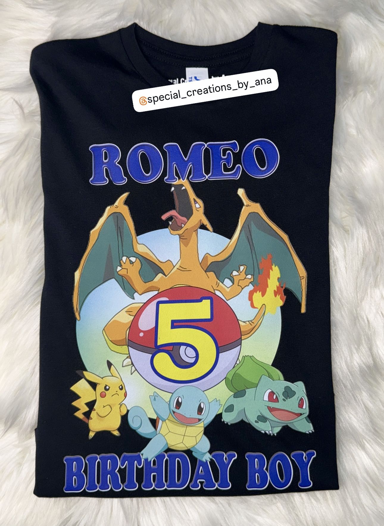 Custom Pokemon Birthday Shirt 🥳 Order yours with any theme for your special occasion.