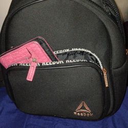 Women's Reebok Mini Backpack/purse & Pink Wallet!