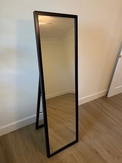 Full-Length Floor Mirror Black Frame