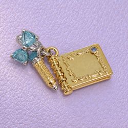 Pandora × Bridgerton Dance Card & Pencil Dangle Charm