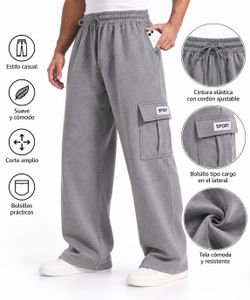 Men’s Gray Cargo Sweatpants – New