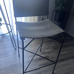 Set Of 4 Metal Barstools 