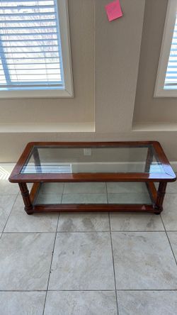 Glass coffee table