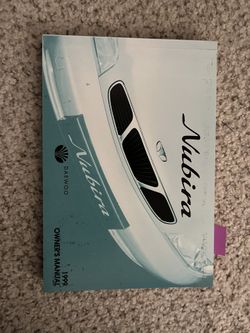 1999 Daewoo Nubira Car manual