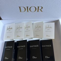 dior perfume samples lot, 9 Pieces. All New