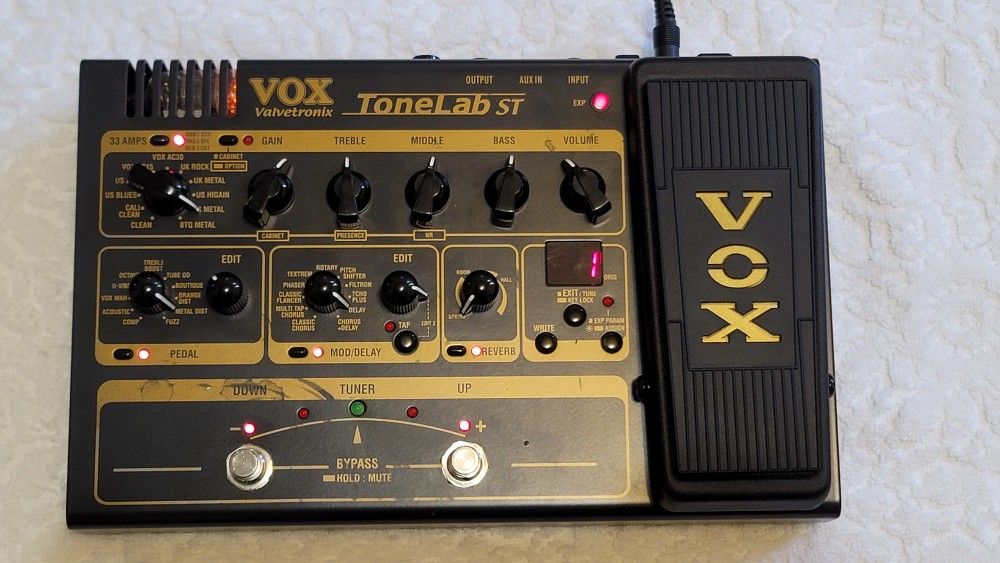 VOX VALVETRONIX TONELAB ST MULTI EFFECTS GUITAR FLOOR PEDAL PROCESSOR TUBE EQUIPPED MADE IN KOREA.