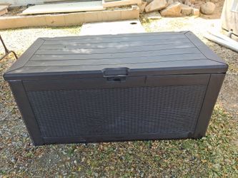 Storage Box Outdoor Rubbermaid 134gal!55w×26L×28d"!Caja p Storage!