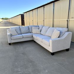 Medium Size 2 Piece Gray L Sectional