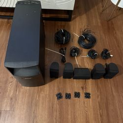 Bose Acoustimass 10 Series IV Home Entertainment Speaker System - Black + the wall muounts..