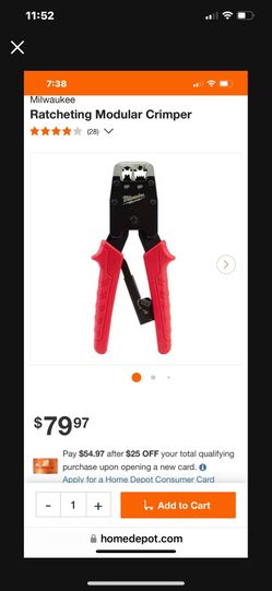 NEW MILWAUKEE RATCHETING MODULAR CRIMPER