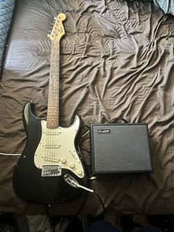 Electric guitar and amp