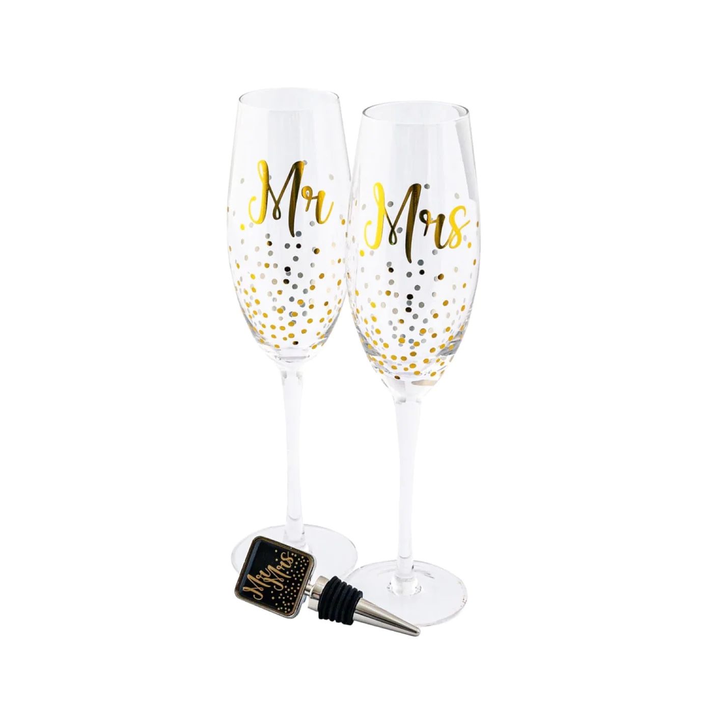 Mr & Mrs Champagne Set Versre Esprit Giftware