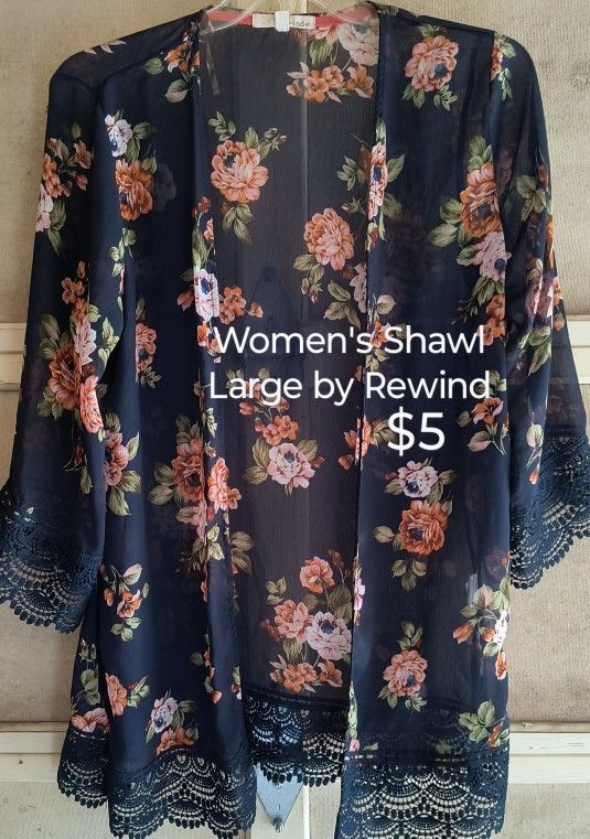 Women's Shawl Large By Rewind