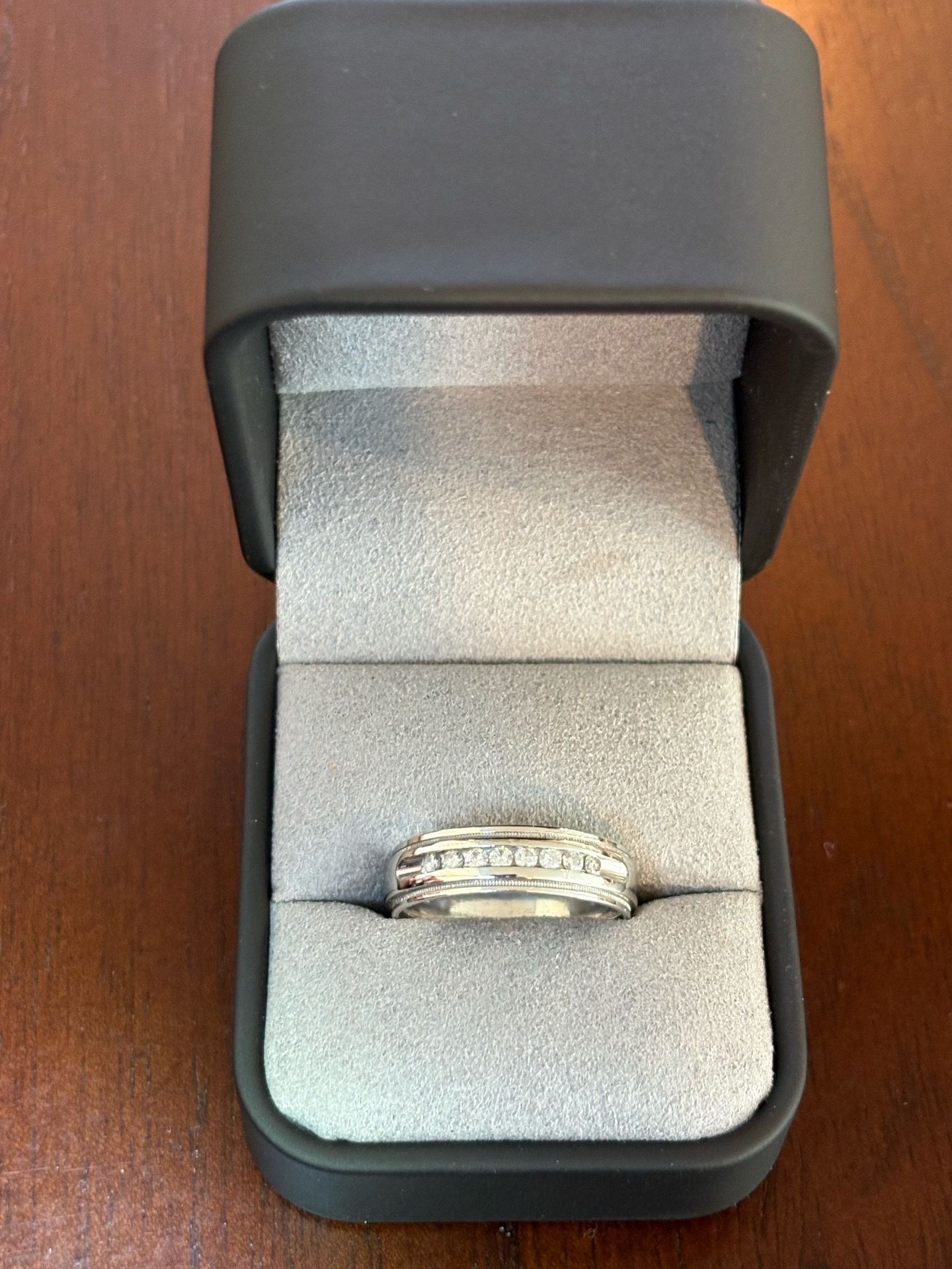 Platinum Men’s Wedding Band - 0.27 CTW Channel-Set Diamonds
