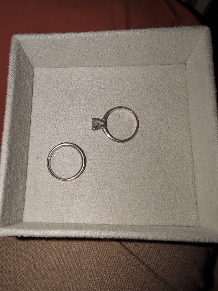 $1200.00 For The set. Wedding Band & Engagement ring