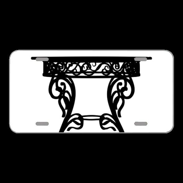 License Plate Novelty Car Front Roof Chair Table Outdoor Nature