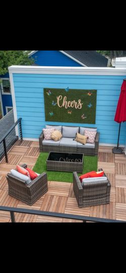 4 Piece Patio Set + Umbrella