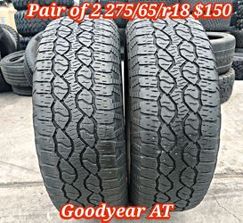 Pair of 2 goodyear AT 275/65/r18 ‼️ free instalation and balance ‼️