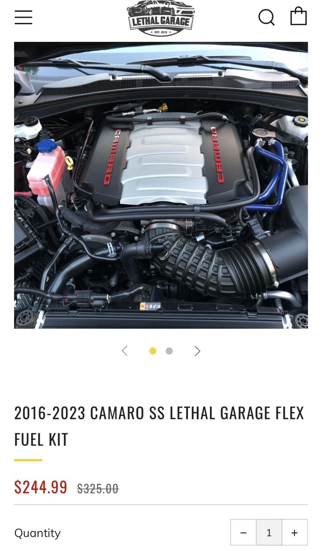 2016-2023 6th Gen Camaro SS Lethal Garage Flex Fuel