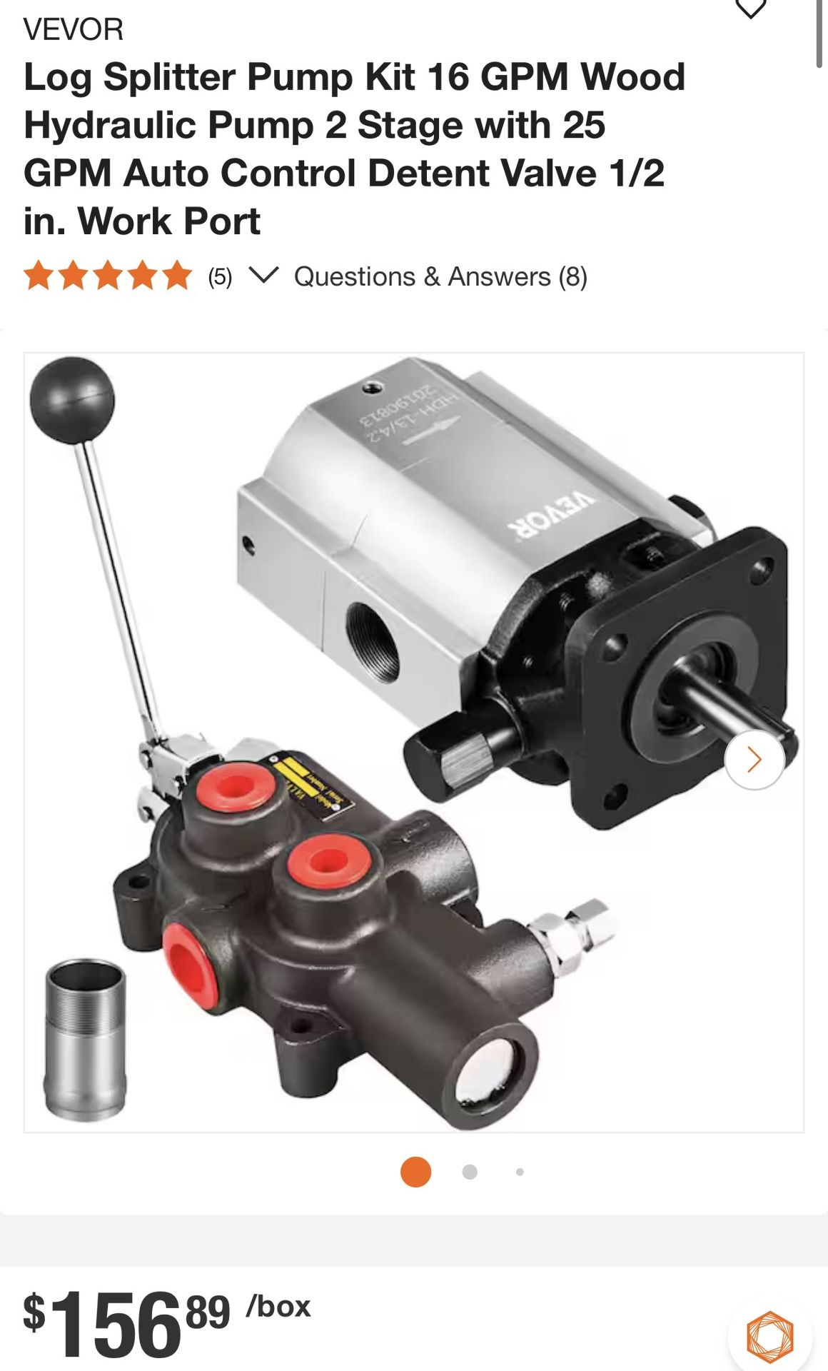 Log Splitter Pump Kit 16 GPM Wood Hydraulic Pump 2 Stage with 25 GPM ...