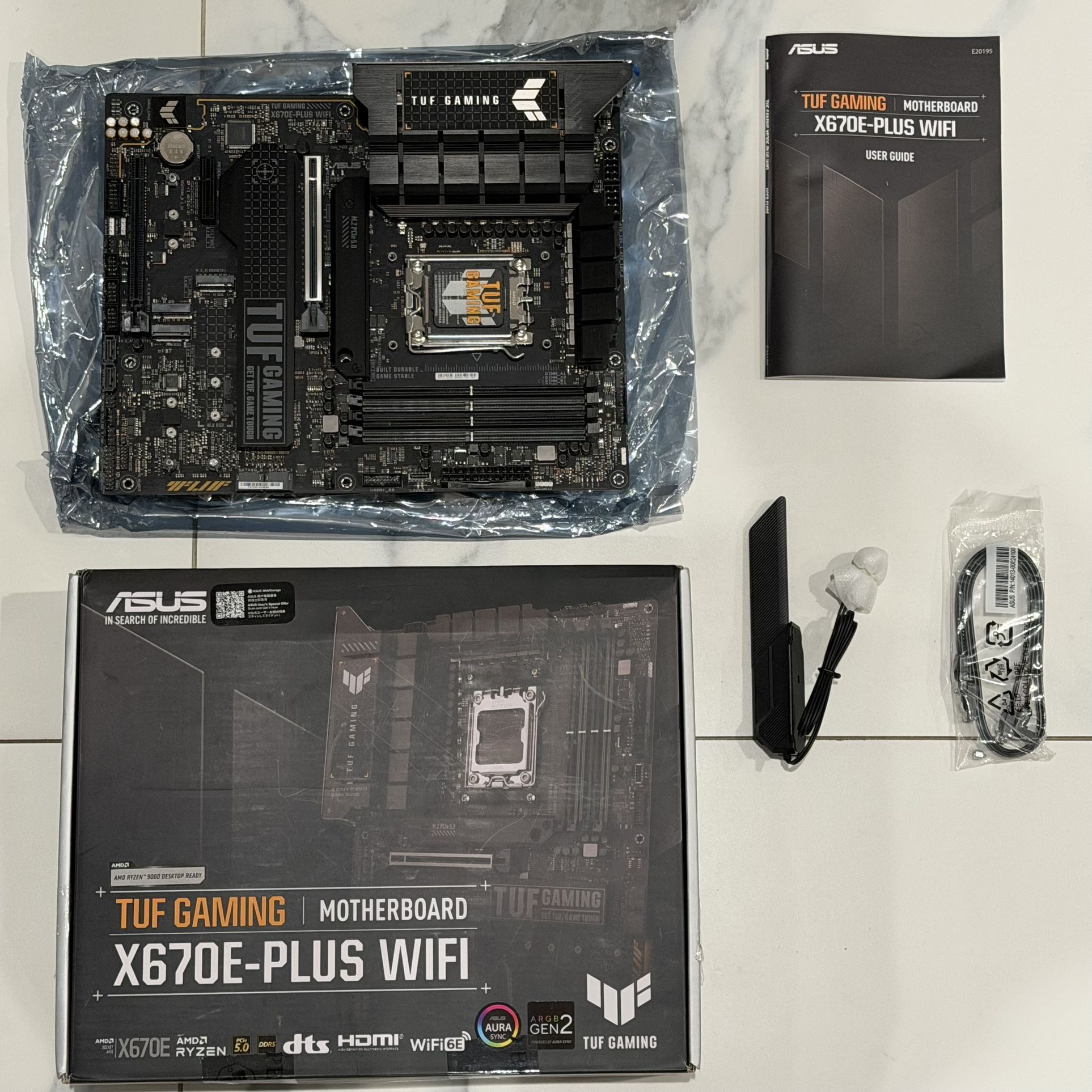 ASUS - TUF GAMING X670E-PLUS WIFI (Socket AM5) AMD X670E ATX DDR5 Wi-Fi 6E Motherboard 