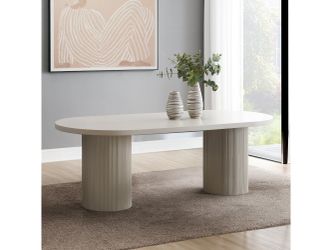 Laela White Dining Table