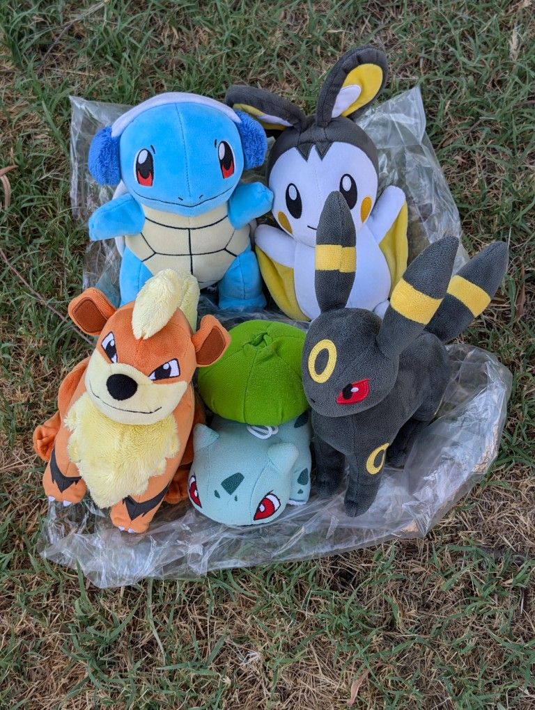 Exclusive Pokémon Plush Collection Lot of 5  & Hobbies