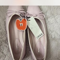 Pink Bow Cider Flats 
