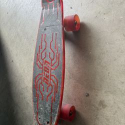 21 Inch Skateboard Retro LED rights Red
