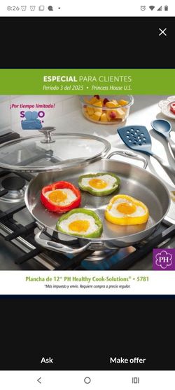 plancha 12" pulgadas nuevas ph cook solución