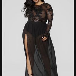 Black Sexy sequin , See Through Skirt