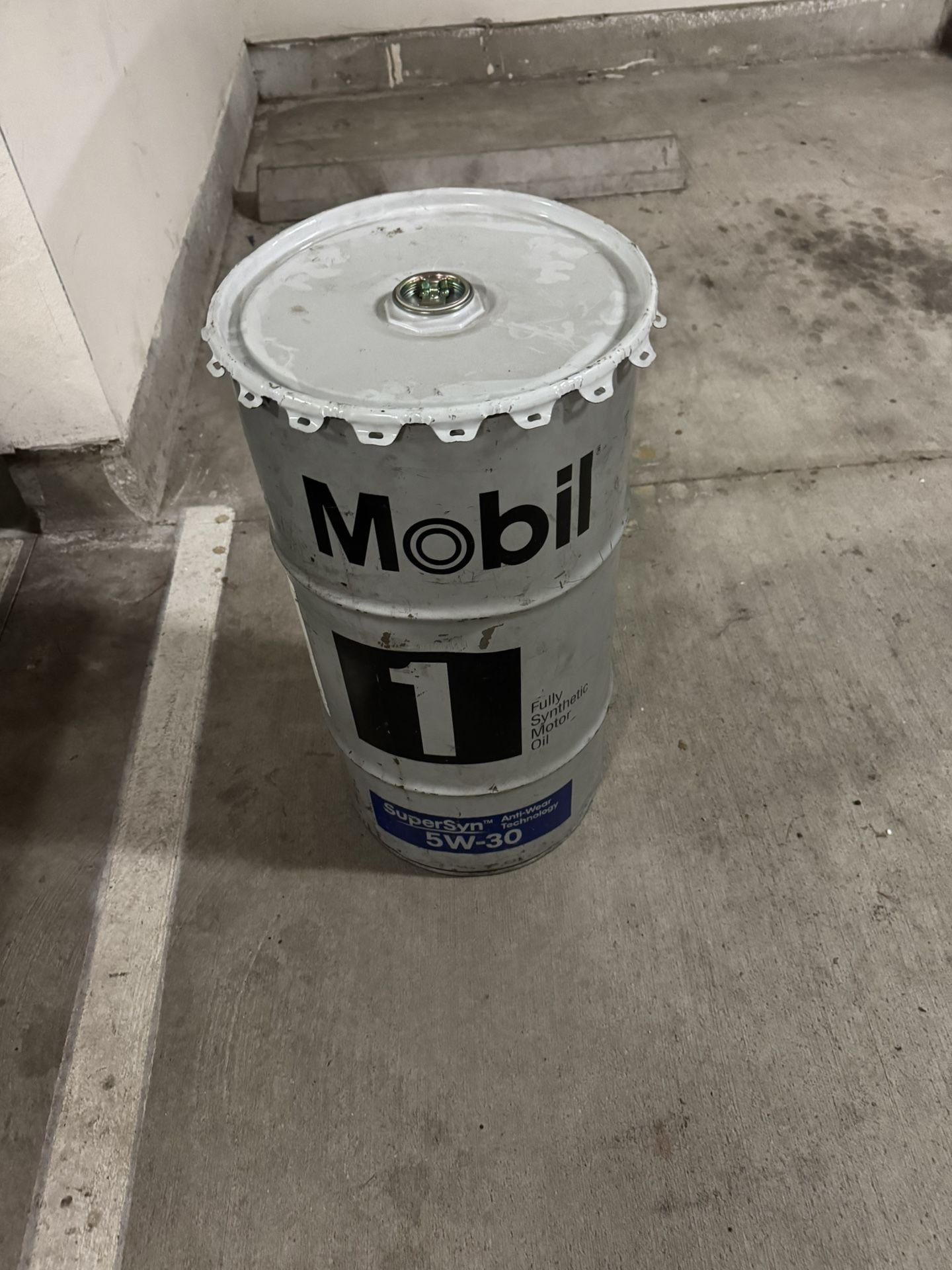 Mobil One Oil Container