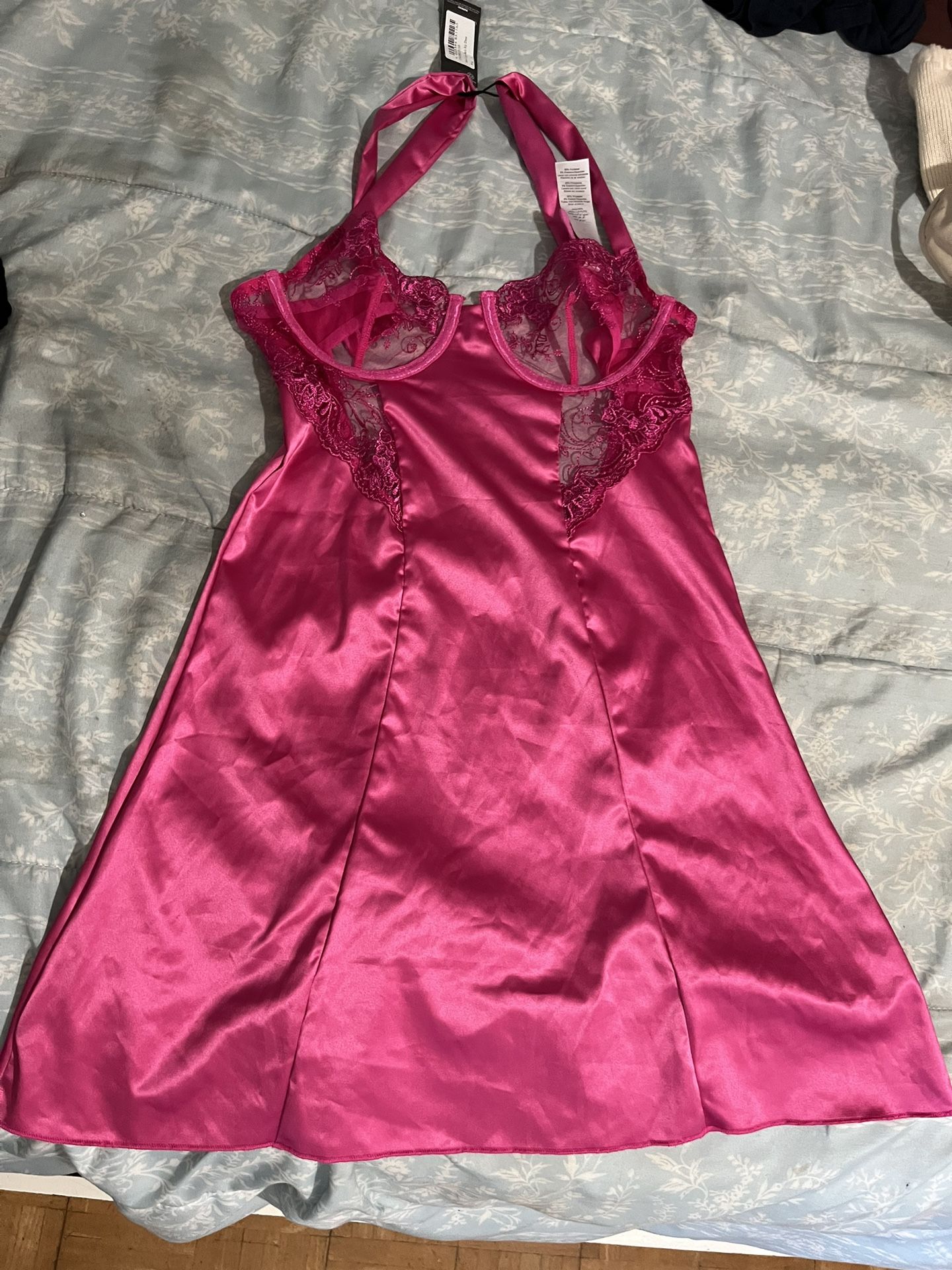 Pink Laced Lingerie Dress