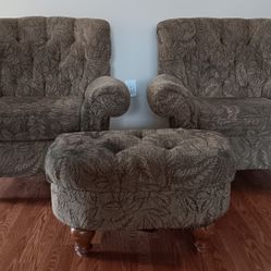 ARM CHAIR AND OTTAMAN SET