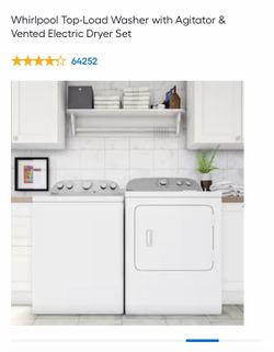 Whirlpool top load washer and electric dryer