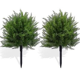 Artificial Topiary Bushes set 2