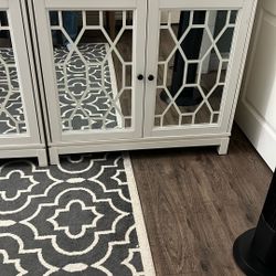 2 White Mirror Cabinets 