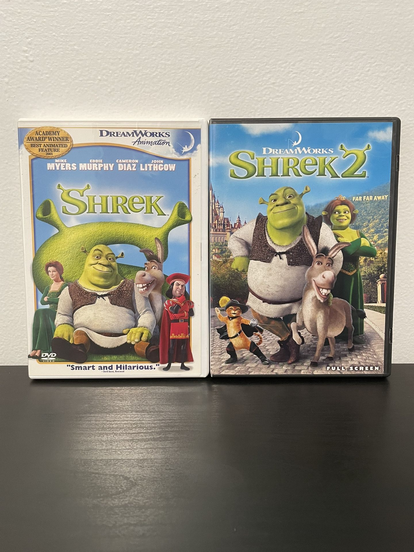 Shrek & Shrek 2 DVD Movie Bundle Dreamworks CIB Y2K Eddie Murphy