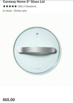 NEW CARAWAY HOME 8" GLASS LID
