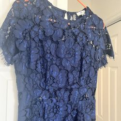 NSR Navy Blue Lace Dress Size S
