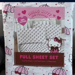 Hello Kitty Full Bedding Set