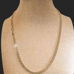 18k Italian Gold Filled Layered Miami Cuban Chain 22 Inch 5.5mm No Tarnish 